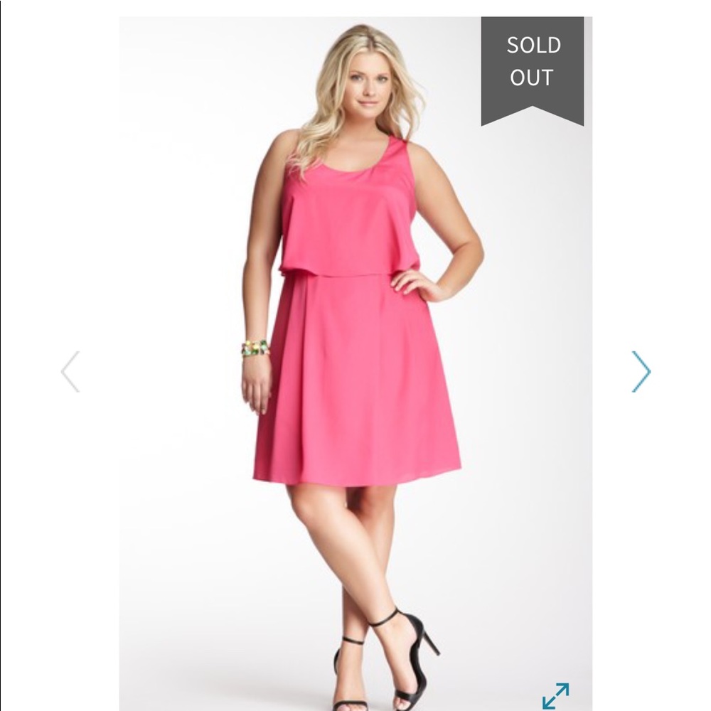 Jessica Simpson pink layered dress
